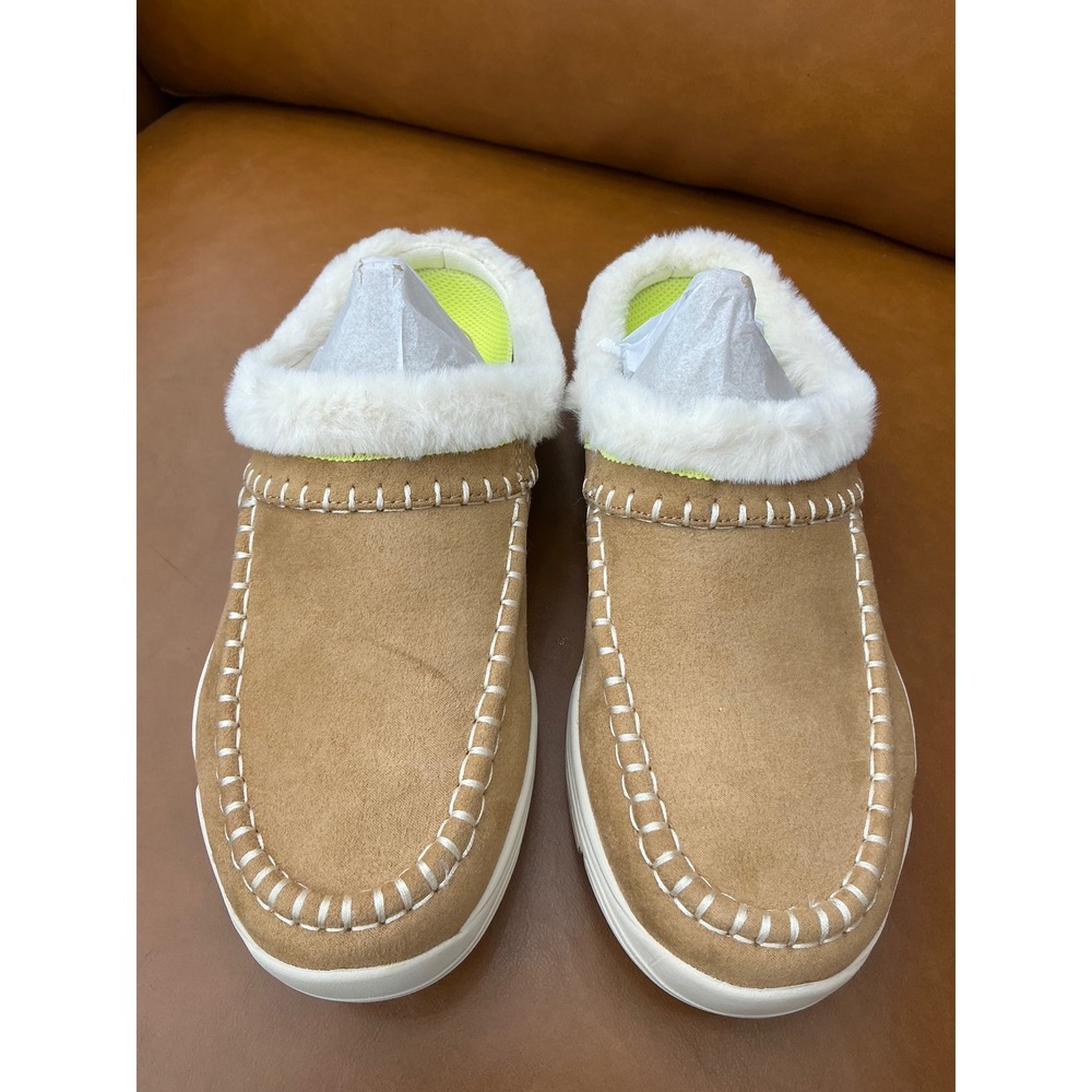 Ryka Ariana Mule Women 8W Honey Brown New Without Box Cozy Faux Fur Lined Clogs - Picture 3 of 8